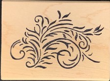 Great Impressions Decorative Leaf Vine Pattern Rubber Stamp