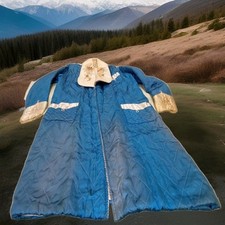 Vintage 1940s 50s Japanese Souvenir Smoking Jacket Robe VGC Embroidered Dragon L