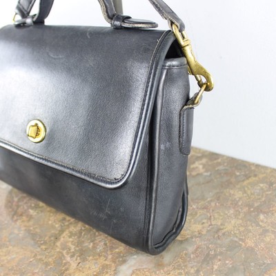 OLD COACH TURN LOCK LEATHER 2WAY SHOULDER BAG MADE IN USA | eBay 