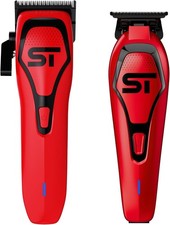 Supreme Trimmer Darkstar 72 Clipper Trimmer Set w Magnetic Vector Motor Red