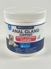 Artullano Dog Anal Gland Support Scoot Stopper Chews 120 Count Exp 07/2028