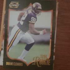 Pinnacle 1996 Summit Duane Clemons #163 Minnesota Vikings Rookie Football Card. rookie card picture