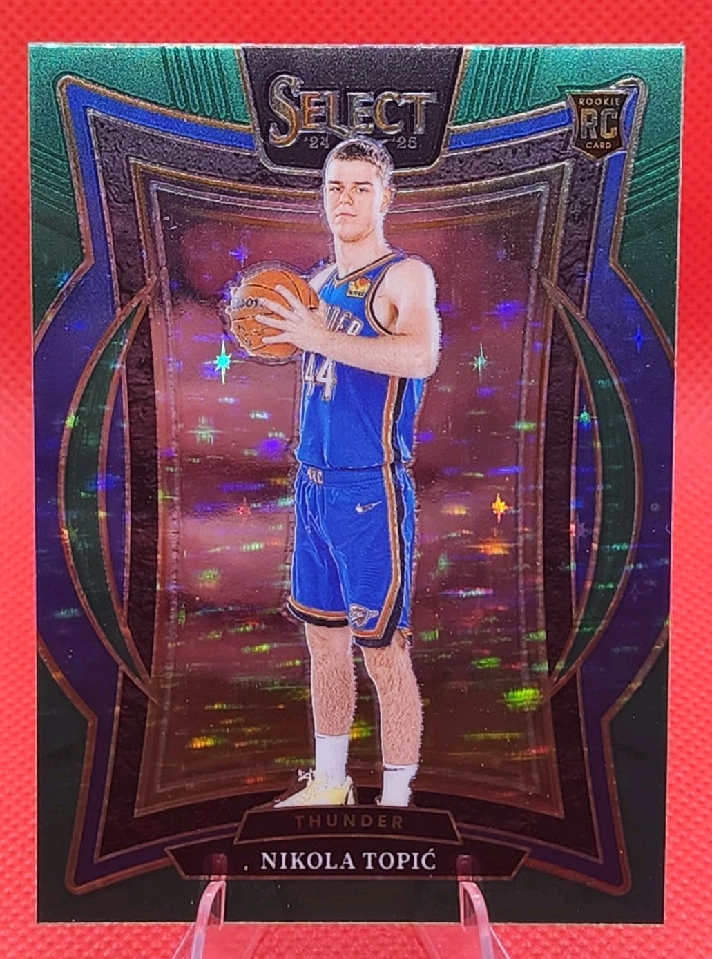 2024-25 Panini Select - Concourse Nikola Topic #89 Green Stars Prizm (RC)