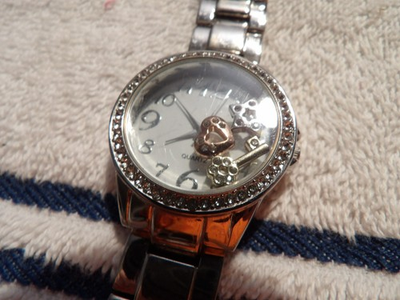 #ad #ad BWC Wrist Watch Womens White Dial Silver Band With a HeartKey amp; Star That move $11.99