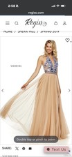Sherri Hill 52475 Peach Halter Gown Dress Size 12