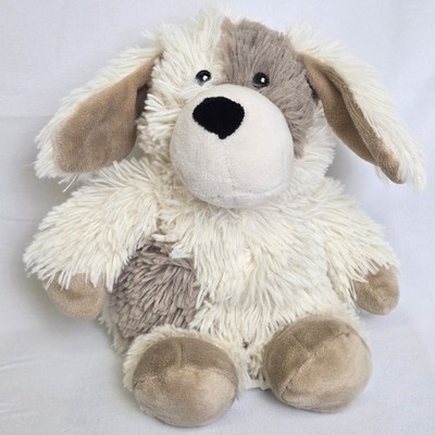 Warmies Puppy Junior Mini Microwavable Plush Dog, Weighted, 5''x2''x9''