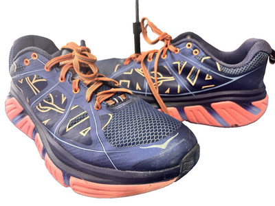 Hoka One One Infinite Womens Size 10 Running Shoes Blue Orange Athletic Sneaker
