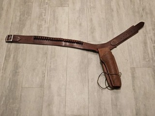 Hunter brand leather gun belt and holster rig