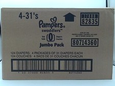 Pampers Swaddlers Jumbo Pack, 124 Diapers Couches, Brown