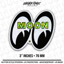 Moon Eyes Glitter Vintage Sticker 3 Inch Rat Fink Hot Rod Mooneyes Usa Racing