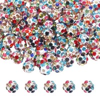 100 StüCk 6Mm Mehrfarbige Strass-Polymer-Perlen FüR Die Herstellung Von Schmuck.