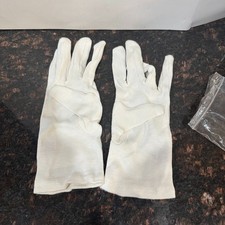 White Cotton Formal Dress Gloves Pair Costume Accessories Wrist Length One Size