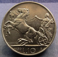 REGNO D'ITALIA - VITTORIO EMANUELE III - 10 LIRE - 1930 - ARGENTO - RARA