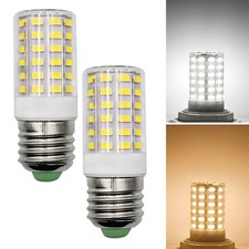 2pcs E27 E26 LED 5W 5730 Corn Light Fit RV/Boat/Solar Bulb Transparent Cover 12V