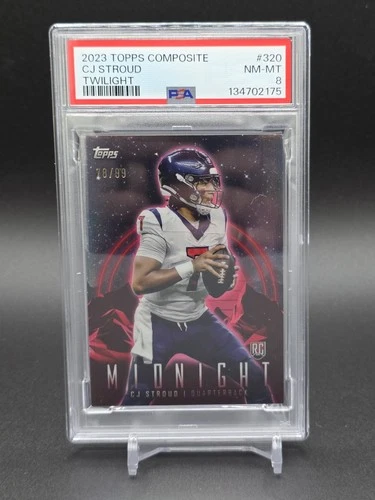 2023 Topps Composite Midnight C.J. Stroud Rookie #320 Twilight /99 (RC) PSA 8