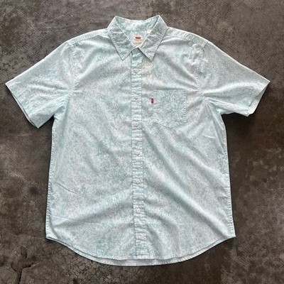 Levi's Standard Fit Shirt Mens Large Blue Cloud Wash Button Up NWT Cotton