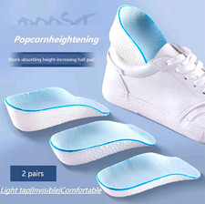 2.5 CM Foam Height-Increasing Half Pad Insoles Inserts Arch Support Blue/White