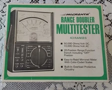 Micronta Range Doubler Multitester 22-204A 43 Ranges 50000 Ohms Volt DC 