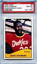 1979 TCMA Dave Stewart #5 PSA 10 Rookie RC Albuquerque Dukes