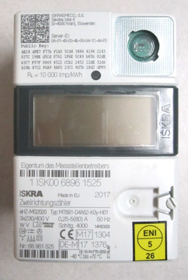 ISKRA eHz MT681  2 - Richtungszähler M26  neu geeicht  A+/A-