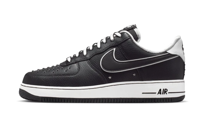Nike Air Force 1 '07 Premium Black White Metallic Dark Grey for