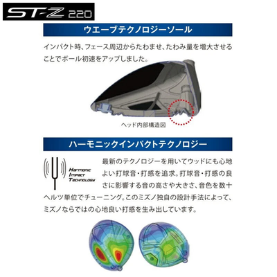 MIZUNO ST-Z 220 Driver 9.5deg RH TOUR AD GM D graphite Flex Stiff