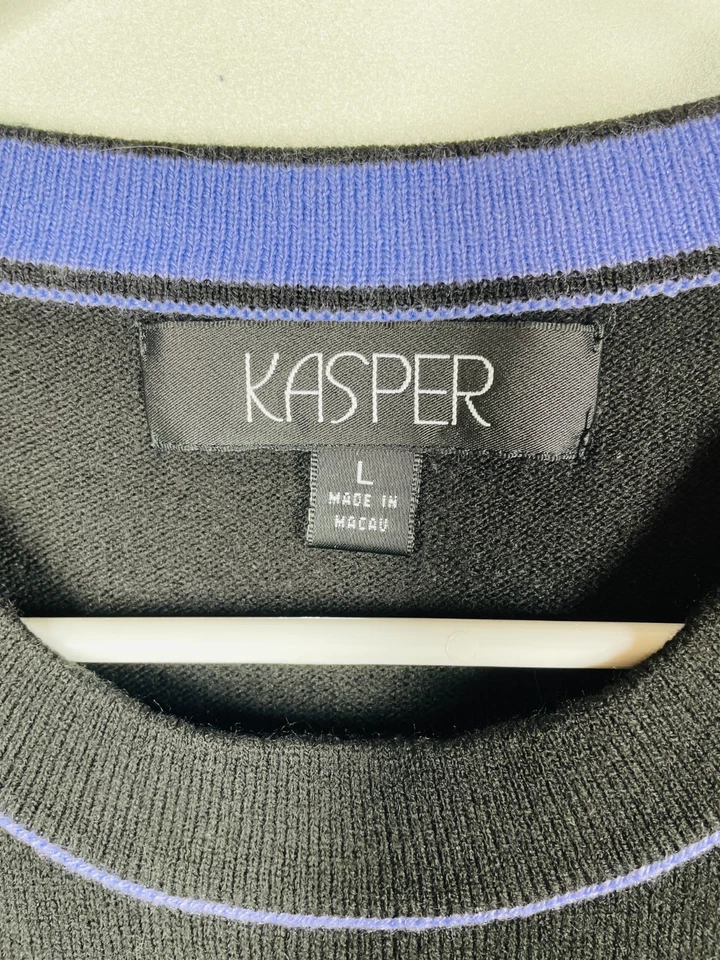 Camiseta sin mangas Kasper para mujer grande negra con caparazón púrpura más gruesa Foto 4 de 4