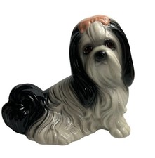 Vintage Shih Tzu Dog Ceramic Figurine 9"L x 4.75"W x 6.75"T   1960&rsquo;s