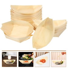  50 pezzi piatti in barca di sushi in legno in legno naturale usa e getta