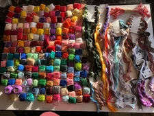 Lot of Embroidery Floss  Craft Thread Mixed DMC & More