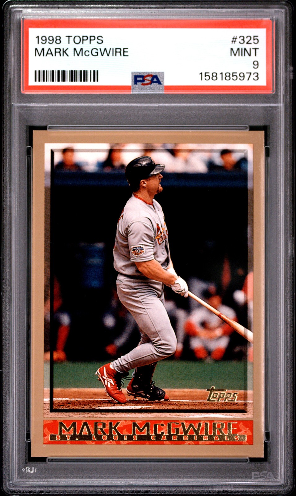 1998 Topps #325 Mark Mcgwire PSA 9 view 1