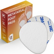 Metatarsal Pads for Women and Men - 12 Piece, 1/4'' Thick, Ball of Foot Cushi...