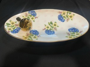 MacKenzie Childs Wildflowers Bird Trinket Tray 