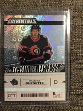 2023-24 UD Credentials Debut Ticket Access Maxence Guenette #/799