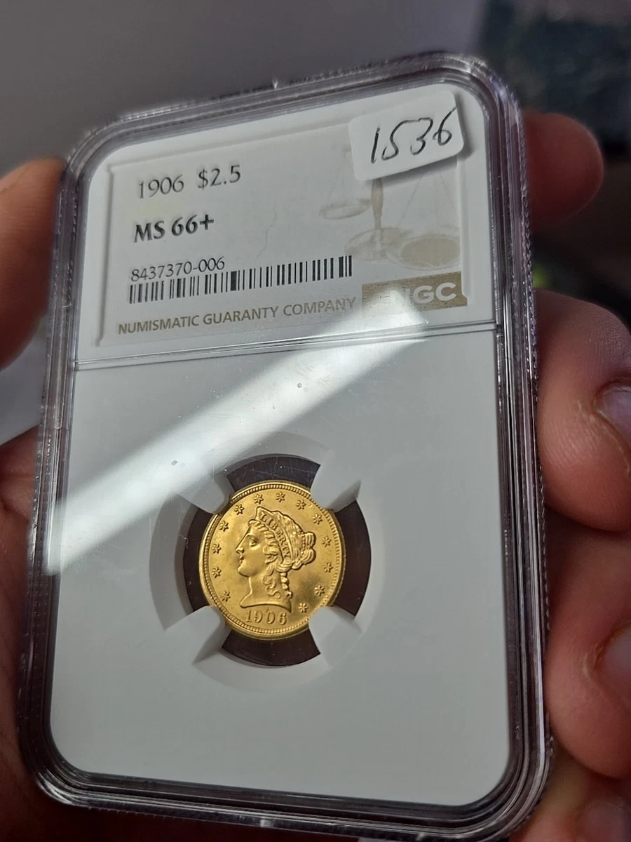 MS 66 Graded Quarter Eagle $2.50 US Gold Coins (Pre - 1933) for