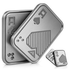 TAMOXI Metal Fidget Toys, Magnetic Slider 1.77 inches, Matte Silver