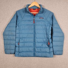 Patagonia Down Sweater Jacket Boy Large 12 Blue Light Pack Puff Winter Insulated