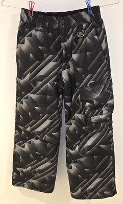 ZeroXposur Snow/Ski Pants Gray And Black Graphic Youth Boys Size Medium 10/12