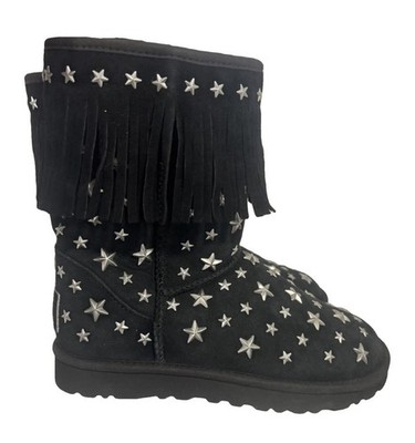 UGG & Jimmy Choo Uggs Starlit Black Suede Boots Uk 5.5 | eBay