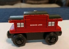 Thomas  Friends Wooden Railway Red Sodor Line Caboose Train Car       378
