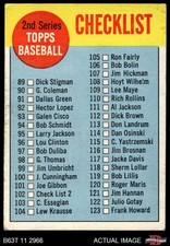 1963 Topps #102 Checklist 2 Red Letter on Yellow Background VARIATION 3 - VG