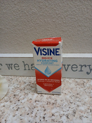 Visine Red Eye Hydrating Comfort Redness Relief/Lubricant Eye Drops - Exp:03/27