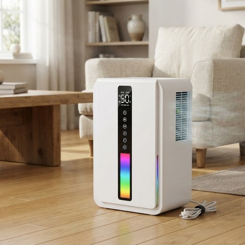 Powerful yet Silent 2.5L Dehumidifier with Smart Humidity Sensor & Timer