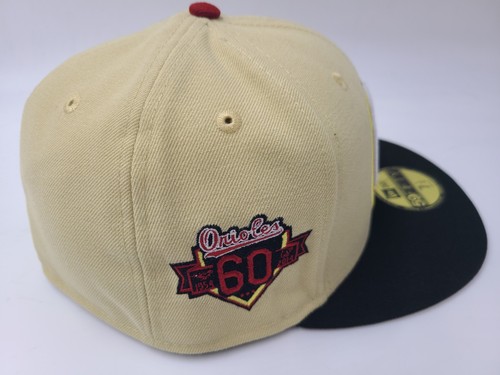 Cappello Berretto Baltimore Orioles 60° Anniversario Patch Nuova Era 59Fifty Fitted 7 1/2 - Foto 7 di 12