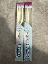 Vintage Oral-B Soft Advantage 35 Control Grip Toothbrush Blue 1996 New Lot Of 2