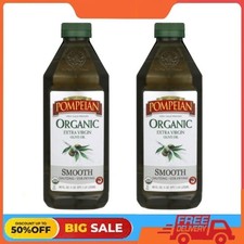 2 Packs Pompeian Organic Smooth Extra Virgin Olive Oil - 48 fl oz