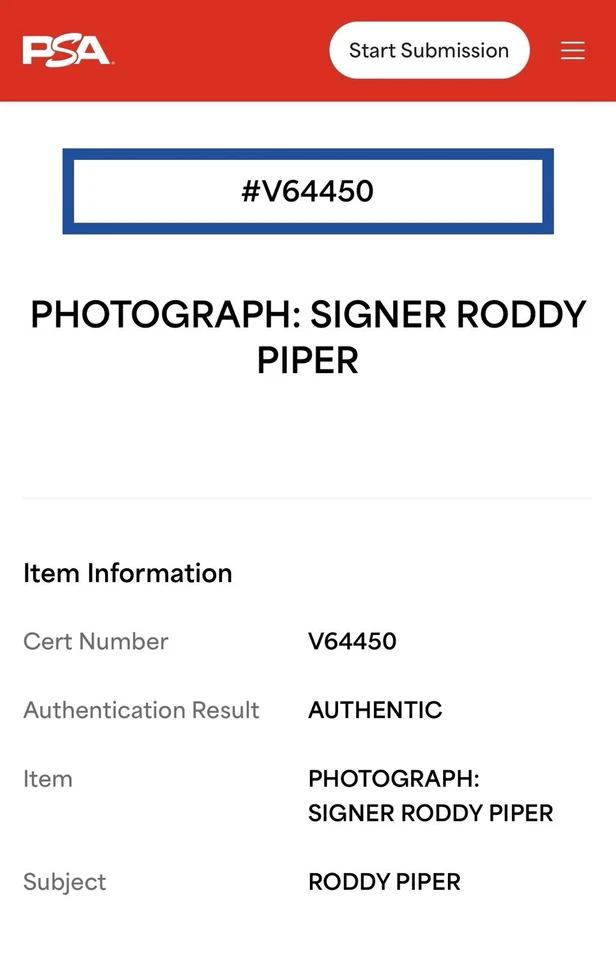 WWF ROWDY RODDY PIPER 8x10 FOTO FIRMADA AUTÓGRAFO LUCHA LIBRE IC TÍTULO WWE CERTIFICADO DE AUTENTICIDAD PSA Foto 4 de 4