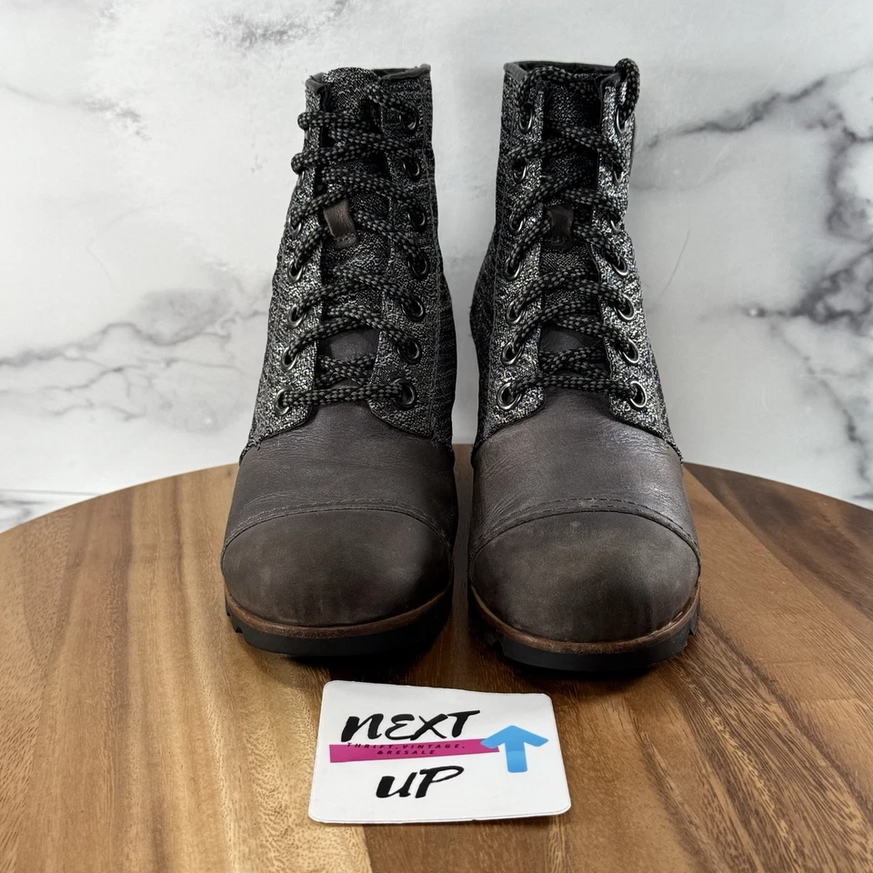 Botas de combate al tobillo gris cantera Joan of Arctic Wedge II PDX para mujer talla 8-SOREL Foto 2 de 4