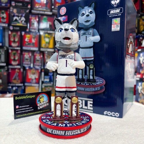 JONATHAN THE HUSKY Uconn Huskies "Back to Back" 23-24 NCAA Champs Bobblehead - Picture 2 of 7