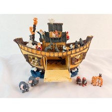 Noah's Ark Resin Figurine Set Biblical Story Animals Religious Decor 7 Piece